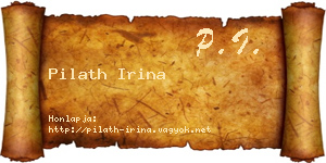 Pilath Irina névjegykártya